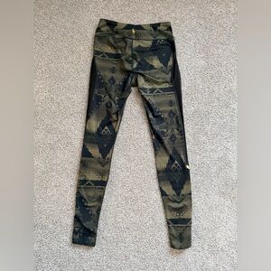 Polo by Ralph Lauren Olive and Black Geometric Yoga Pants (pony on back)